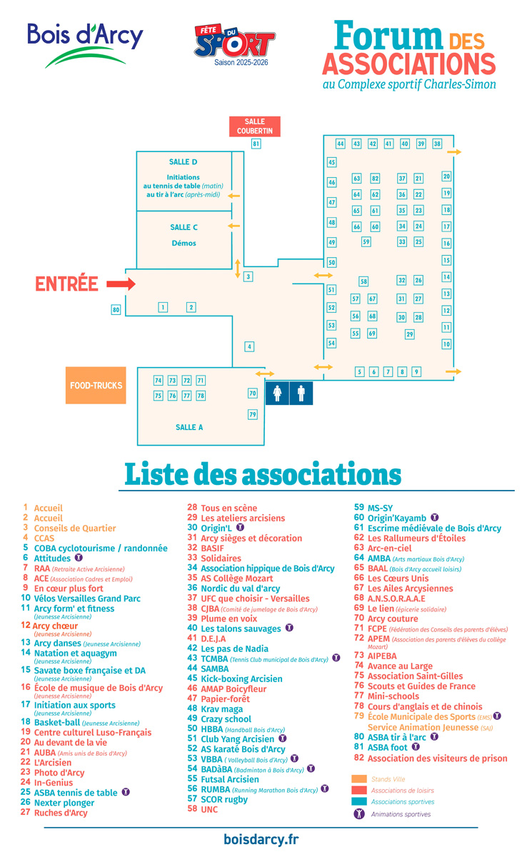 Programme des animations, samedi 6 septembre 2025